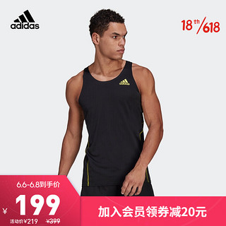 阿迪达斯官网 adidas ADIZERO P.B SIN 男装夏季跑步运动背心GM1543 黑色 A/XL(185/104A)
