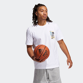 阿迪达斯官网 adidas DON AVT. ROOK 男装夏季篮球运动短袖T恤GP3438 白 A/L(180/100A)