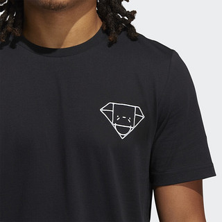 阿迪达斯官网 adidas Diamond Tee 男装夏季篮球运动短袖T恤GN5114 黑色 A/L(180/100A)