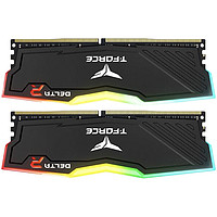 Team 十铨 DELTA DDR4 3200MHz RGB 黑色 台式机内存 16GB 8GBx2