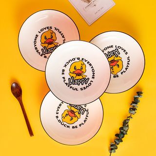 GU TU TAO CI 句途陶瓷 陶瓷餐具套装 16件套 Happy小黄鸭