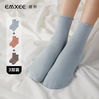 EMXEE 嫚熙 半边绒保暖月子袜