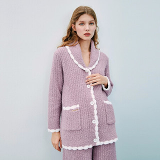 秋冬月子服哺乳孕妇睡衣可外穿产妇产后喂奶家居服女 香芋紫(两件套) M