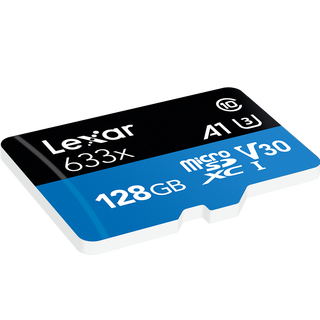 Lexar 雷克沙 633x microSD存储卡 128G（UHS-I、V30、A1)