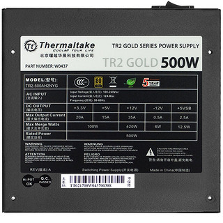 Thermaltake 曜越 Tt（Thermaltake）额定500W TR2-500 电脑电源