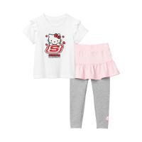 SKECHERS 斯凯奇 Hello Kitty女童T恤裙裤两件套