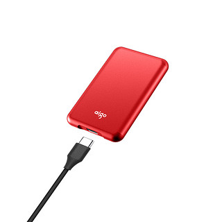 aigo 爱国者 S7 USB 3.1 Gen2 移动固态硬盘 Type-C 1TB 惹火红