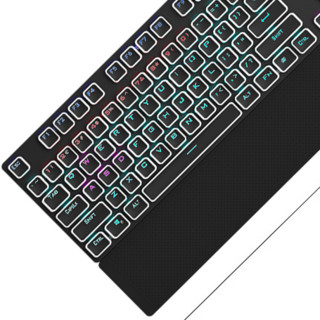AULA 狼蛛 F2088 朋克版 104键 有线机械键盘 黑色 国产黑轴 混光