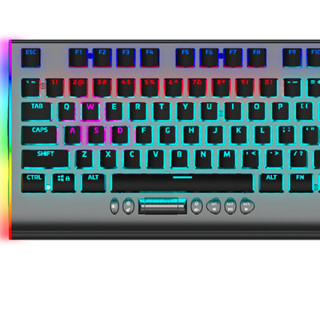 AULA 狼蛛 F2099 精英版 104键 有线机械键盘 黑色 国产青轴 混光