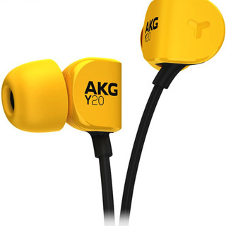 AKG 爱科技 Y20U 入耳式动圈有线耳机 黄色 3.5mm