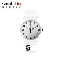 斯沃琪(Swatch)瑞士手表 黑白视界 双历 时尚运动石英学生男女士腕表SUOZ339