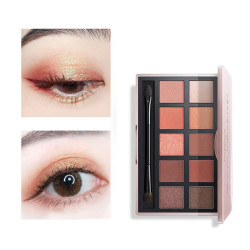 carslan卡姿兰柔幻星沙十色眼影盘01日落暖茶12g