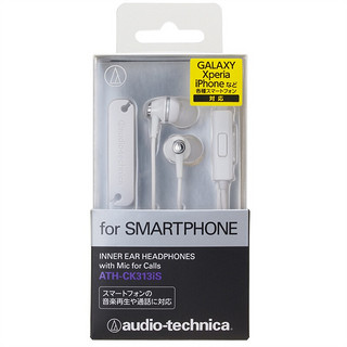 audio-technica 铁三角 CK313iS 入耳式有线耳机 白色 3.5mm