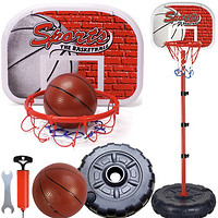 乐乐鱼 户外运动铁杆可升降篮球架投篮框室内皮球类玩具
