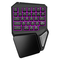 DELUX 多彩 T9Pro 29键 有线薄膜键盘 黑色 单光