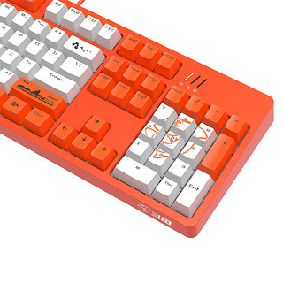 DOUYU 斗鱼 DKM150 104键 有线机械键盘 橙白色 国产青轴 单光