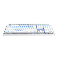 Dareu 达尔优 EK822 104键 有线机械键盘 白银色 凯华BOX白轴 单光