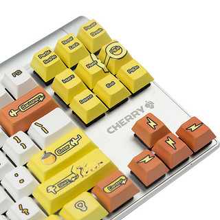 CHERRY 樱桃 MX Board 8.0 宝可梦皮卡丘限定版 87键 有线机械键盘 白黄色 Cherry黑轴 单光