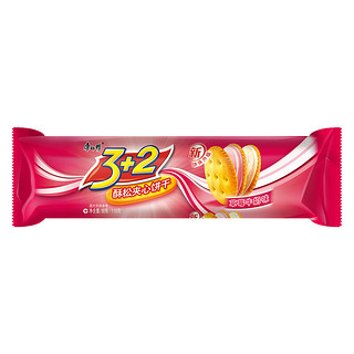 康师傅 3+2 酥松夹心饼干 草莓牛奶味 118g