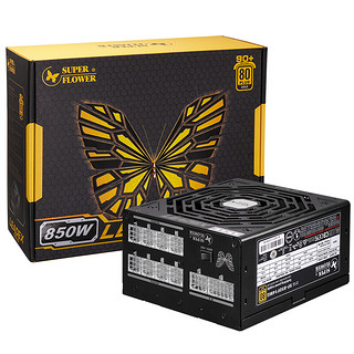 SUPER FLOWER 振华 LEADEX G 850 黑色 金牌（90%）全模组ATX电源 850W
