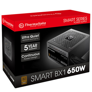 Thermaltake 曜越 Smart BX1 650 铜牌（85%）非模组ATX电源 650W