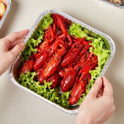 j.zao 京东京造 锡纸盒外卖烧烤打包盒 一次性餐盒20.5cm*20