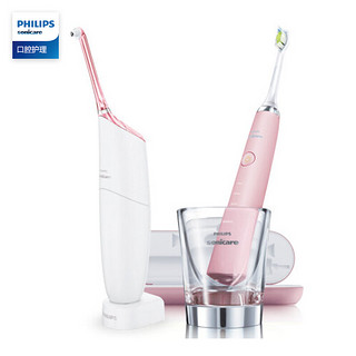 京东PLUS会员：PHILIPS 飞利浦 电动牙刷冲牙器 口腔护理套装 粉色款 HX8491/02