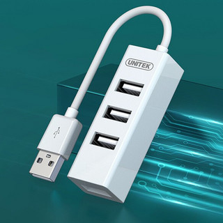 UNITEK 优越者 Y-2140A-WH USB2.0 四口集线器 0.3m 白色