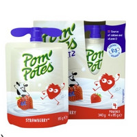 88VIP：POM'POTES 法優樂 PomPotes兒童常溫酸奶草莓味85g*4袋零食非果泥法國進口