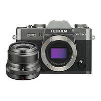 FUJIFILM 富士 XT30 APS-C 微单相机 雅墨灰 XF 23mm F2.0 R WR 定焦镜头 单头套机