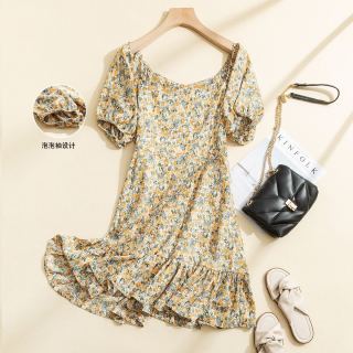 La Chapelle 拉夏贝尔 12yq 18 女生泡泡袖碎花连衣裙 报价价格评测怎么样 什么值得买