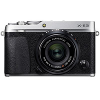 FUJIFILM 富士 X-E3 APS-C画幅 微单相机 银色 XF 23mm F2.0 R WR 定焦镜头 单头套机