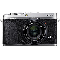 FUJIFILM 富士 X-E3 APS-C画幅 微单相机 银色 XF 23mm F2.0 R WR 定焦镜头 单头套机
