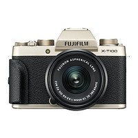 FUJIFILM 富士 X-T100 APS-C画幅 微单相机 金色 XC 15-45mm F3.5 OIS PZ 变焦镜头 单头套机