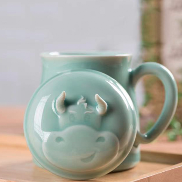 朵云轩青瓷茶杯就是这么牛7588cm龙泉青瓷350ml