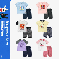 Minizone 卡斯波丽莎动漫联名儿童卡通短袖七分裤套装多少钱 什么值得买