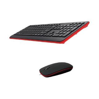 iFound F6101 有线键鼠套装 黑红
