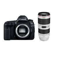 Canon 佳能 EOS 5D Mark IV 全画幅 数码单反相机 黑色 EF 70-200mm F2.8 IS III USM 长焦变焦镜头 单镜头套机 进阶摄影礼包