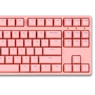 ikbc W200 87键 2.4G无线机械键盘 粉色 Cherry茶轴 无光