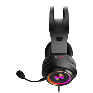 EDIFIER 漫步者 G4 竞技版 2021款 耳罩式头戴式降噪有线耳机 黑金色 USB口
