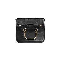 CELINE 思琳 赛琳 CELINE 女士黑色中号蛇皮革单手柄手袋 188144 BHC 38NO