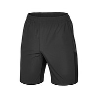斯凯奇2021夏季男子舒适轻便简约透气直筒运动短裤 M 碳黑