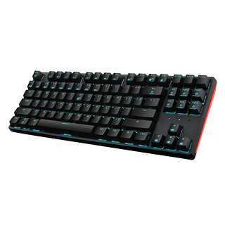 HEXGEARS 黑峡谷 幽灵武装 GK707 87键 有线机械键盘 黑色 凯华BOX红轴 单光