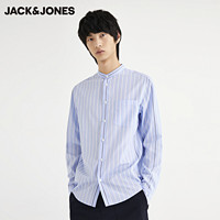 JACK&JONES 杰克琼斯 220305014 男士条纹立领衬衫