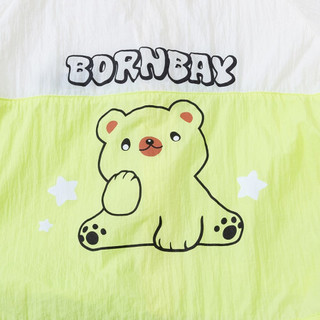 Bornbay 贝贝怡 2021夏装新款男女童宝宝防紫外线轻薄透气防晒皮肤衣服外套浅绿3岁/身高100cm