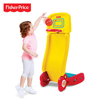 费雪（Fisher-Price）滑滑梯儿童室内玩具篮球架 智醒寶貝二合一滑梯籃球架2035