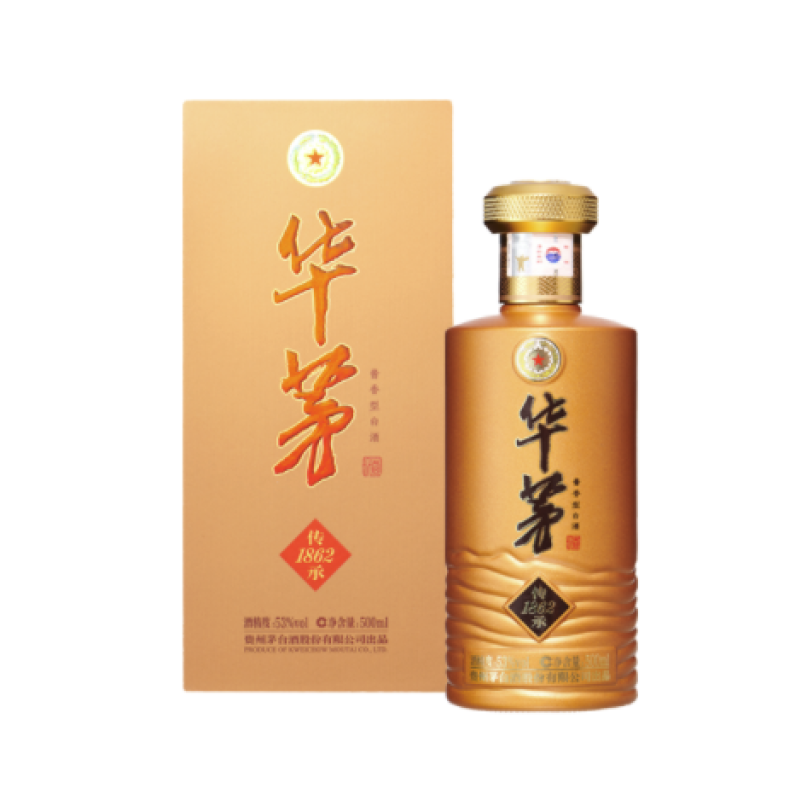 華茅 HUA MAO 中国酒 白酒 本体 HUAMAO 华茅传承1862 53%vol 酱香型白酒500ml 单瓶装【报价价格评测