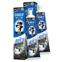 好来 原黑人牙膏超白竹炭深洁亮白清新口气含氟护龈牙膏 超白竹炭90g*2