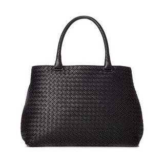 BOTTEGA VENETA 葆蝶家 宝缇嘉 Bottega Veneta 男士黑色牛皮编织手提单肩包 428331 V0016 8175