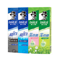 聚划算百亿补贴：DARLIE 黑人 茶倍健竹炭牙膏（双重薄荷90g*2支+白酵素40g*2 ）